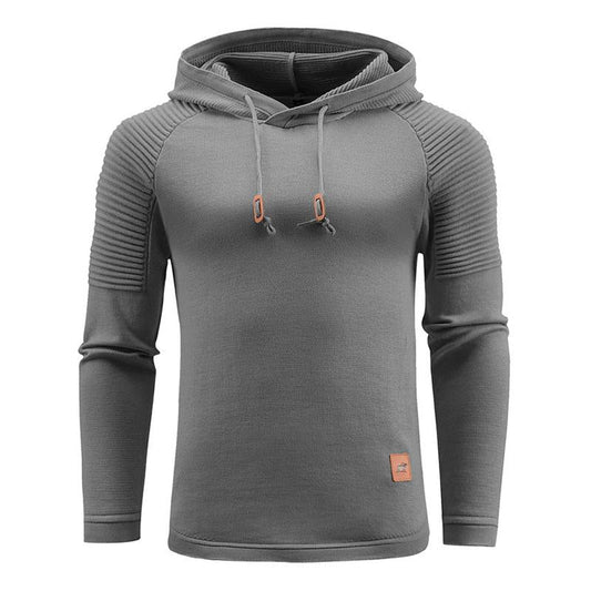 Men's Hoodie Solid Color Knit Long Sleeve Hoodie