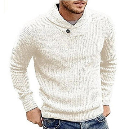 Men's Solid Color Pullover Sweater