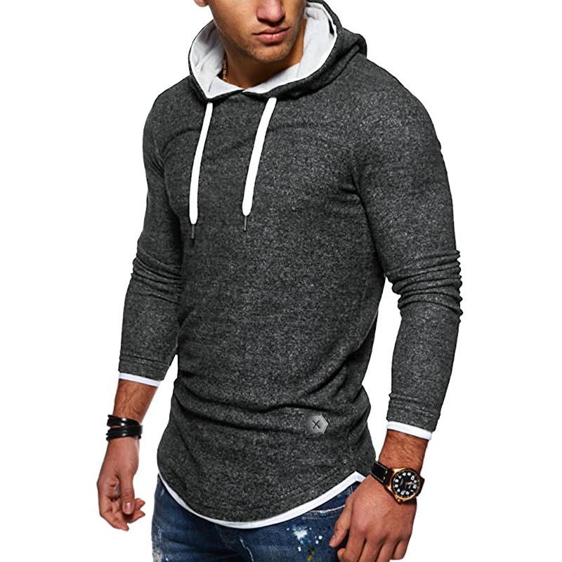 Men's Fashion Color Block Long Sleeve Hoodie