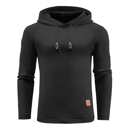 Men's Hoodie Solid Color Knit Long Sleeve Hoodie