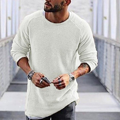 Men's Casual Round Neck Long Sleeve Knit Sweater