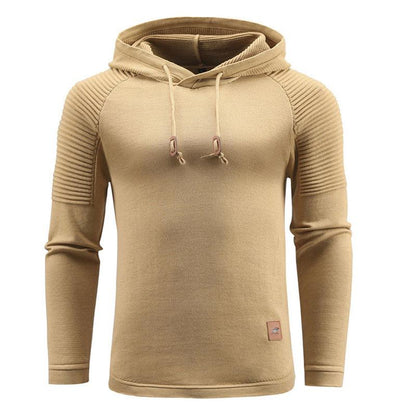 Men's Hoodie Solid Color Knit Long Sleeve Hoodie