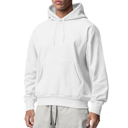 Men's Solid Loose Casual Sports Fitness Hoodie